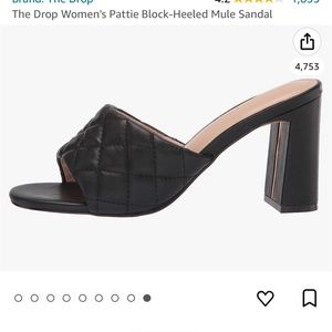 The Drop Pattie Block Heel Mule Sandal